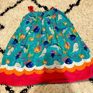 Disney Finding Nemo Print Girls Blue and Pink Dress